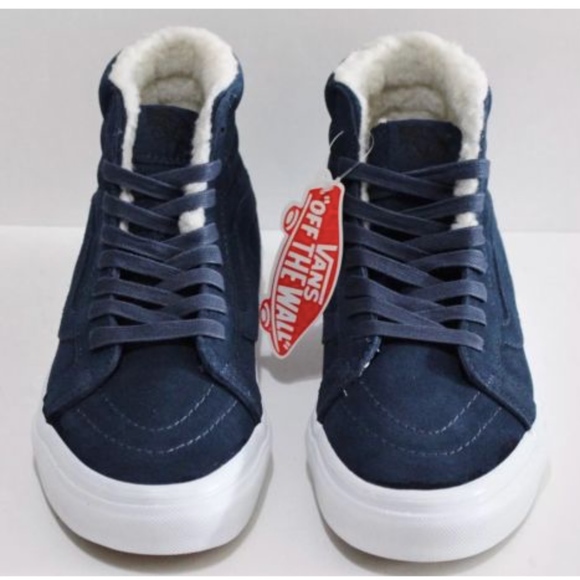 Vans SK8 Hi Reissue Suede Fleece Dress Blues True - Picture 4 of 8
